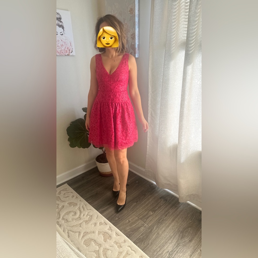 BCBG pink sequin dress size 0